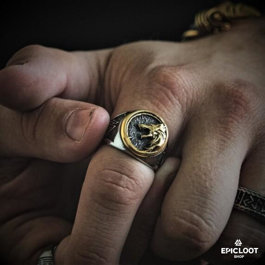 Fenrir Silver Gold Ring