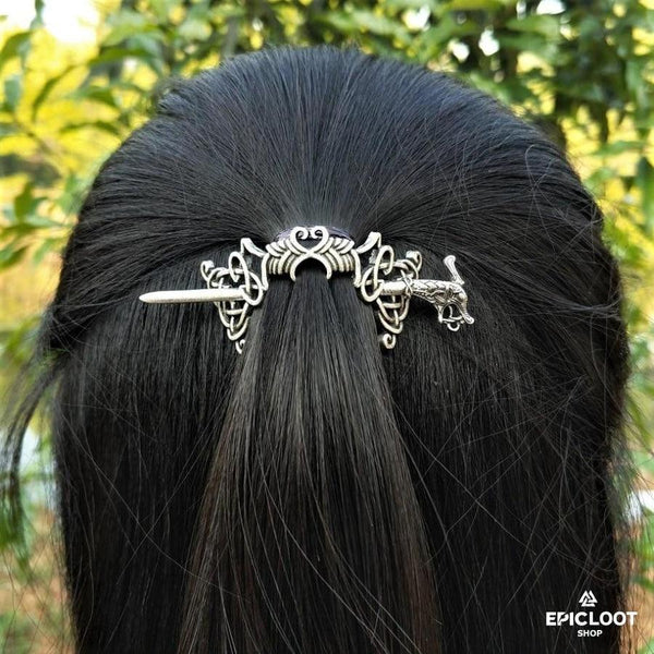 Celtic Norse Hair Pin Hair Clip Viking Hair Chian Amulet Hair Accessories  for Women Good Gift Viking Jewelry