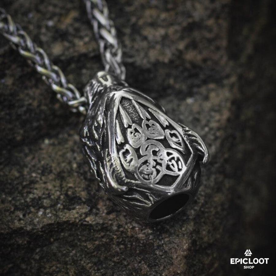 Fenrir Wolf Head Pendant Neckalce
