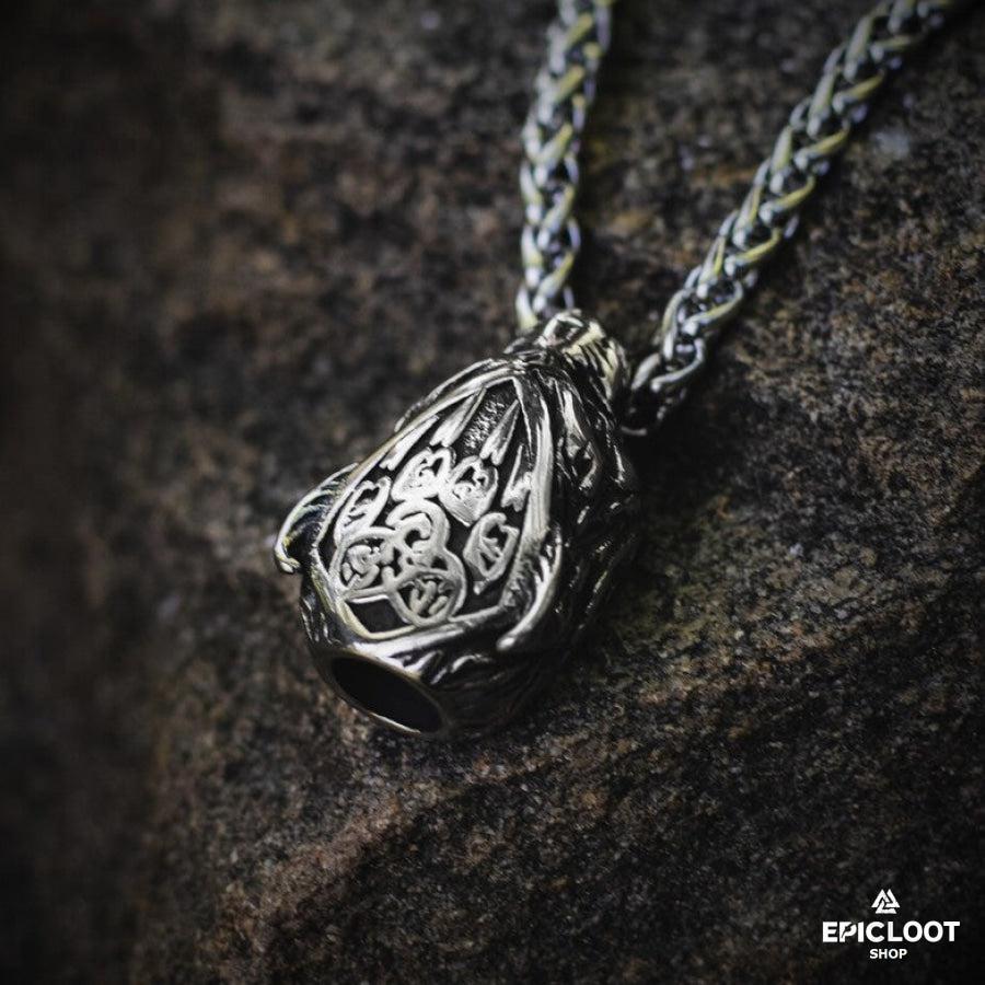 Fenrir Wolf Head Pendant Neckalce