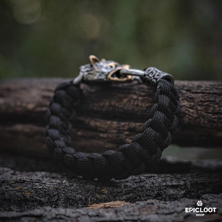 Fenrir Wolf Paracord Bracelet
