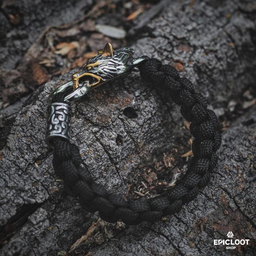 Fenrir Wolf Paracord Bracelet