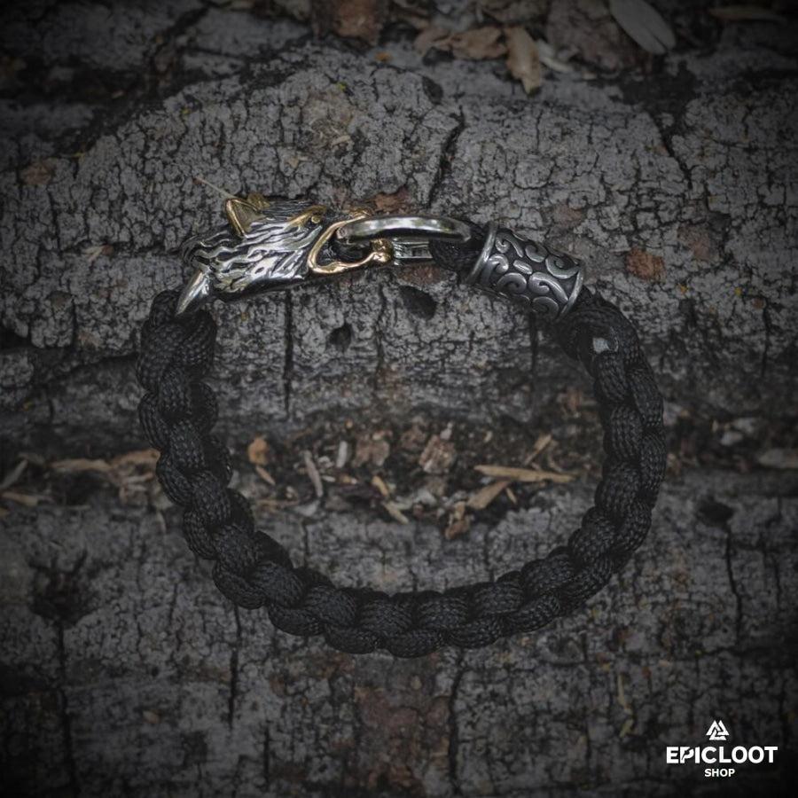 Fenrir Wolf Paracord Bracelet