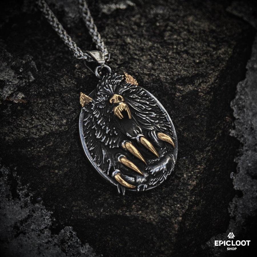 Fenrir Wolf Pendant Neckalce