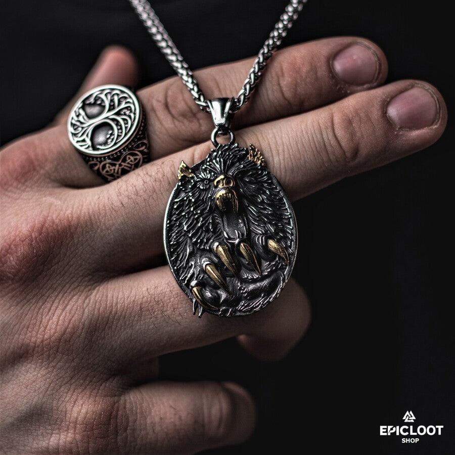 Fenrir Wolf Pendant Neckalce