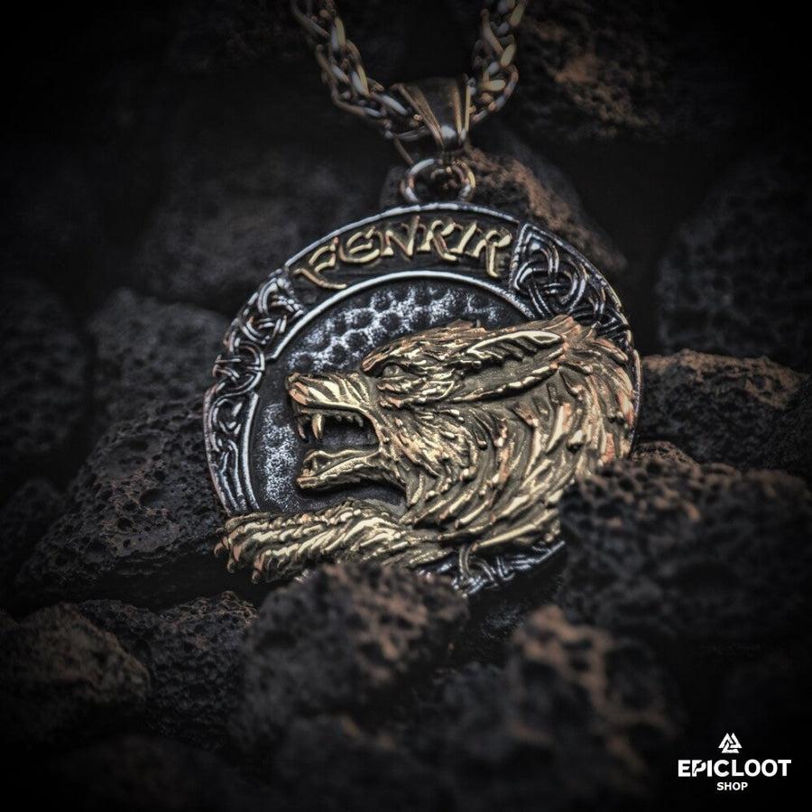 Fenrir Wolf Pendant Necklace