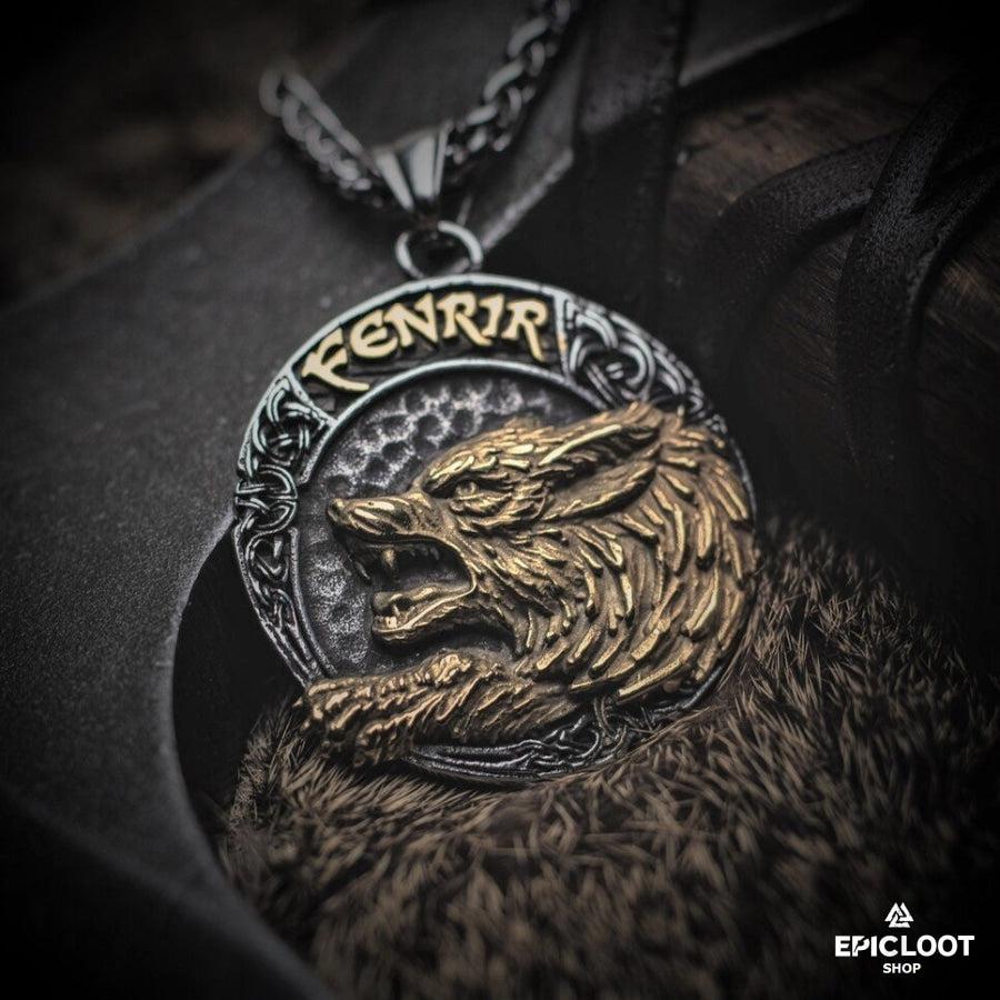 Fenrir Wolf Pendant Necklace