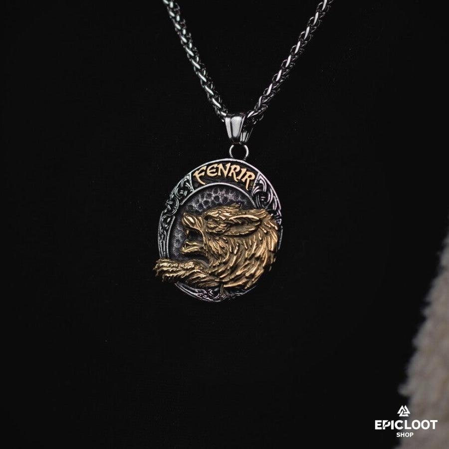 Fenrir Wolf Pendant Necklace