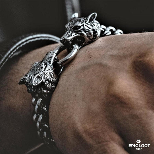 Fenrir Wolf Viking Bracelet - Viking Bracelet | Epic Loot Shop