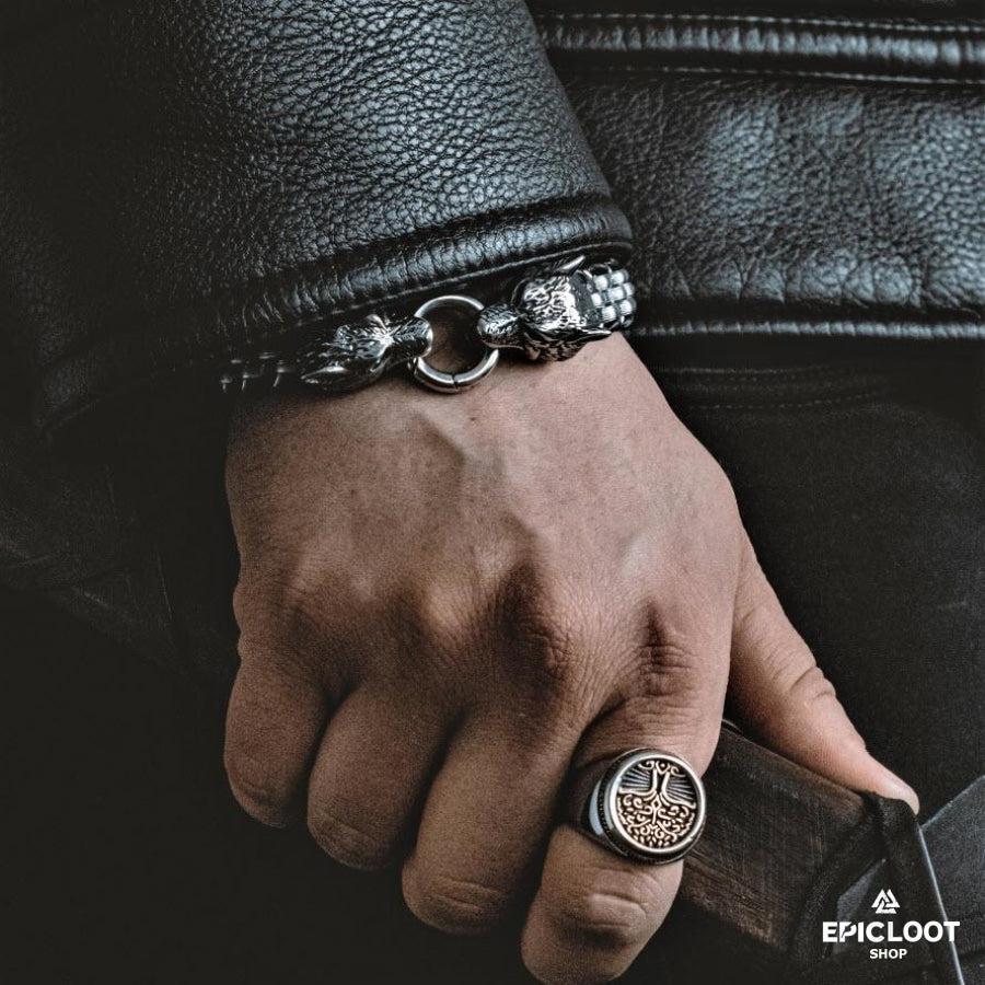 Fenrir Wolf Viking Bracelet