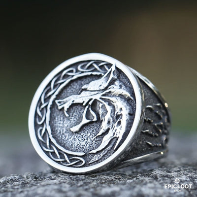 Fenrir Wolf Viking Ring