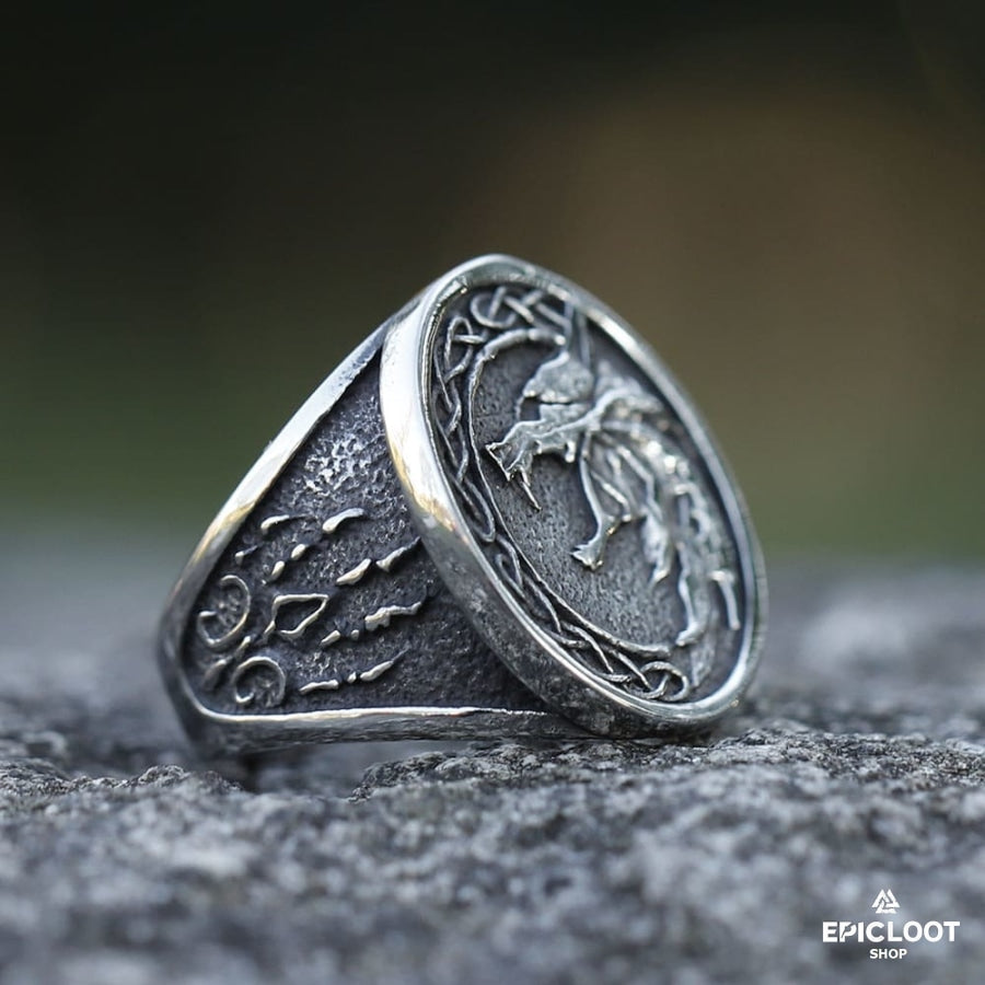 Fenrir Wolf Viking Ring