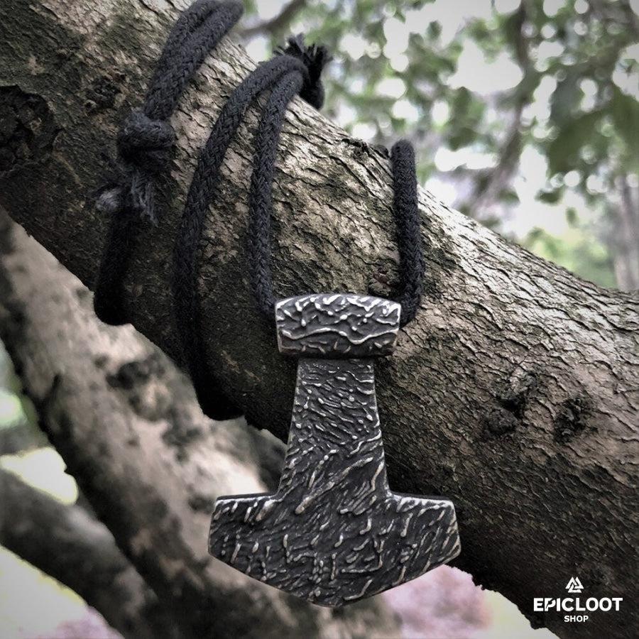 Forged Mjolnir Pendant Antique Design