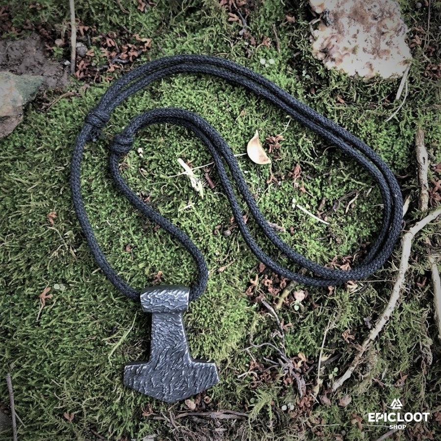Forged Mjolnir Pendant Antique Design