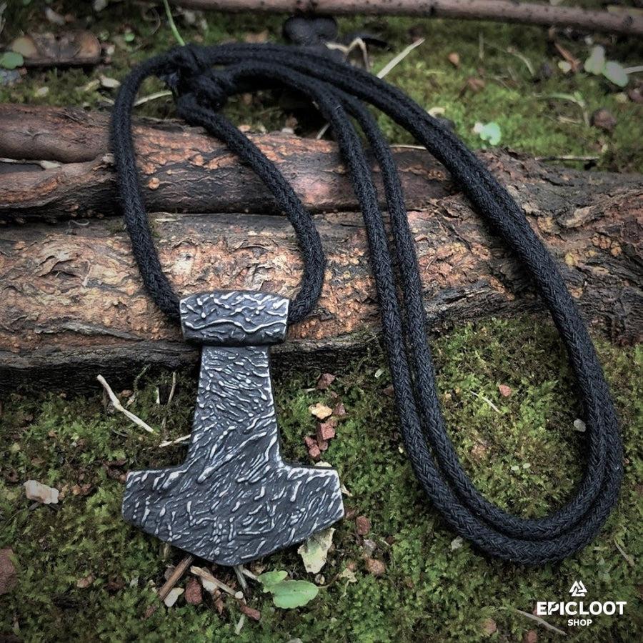 Forged Mjolnir Pendant Antique Design