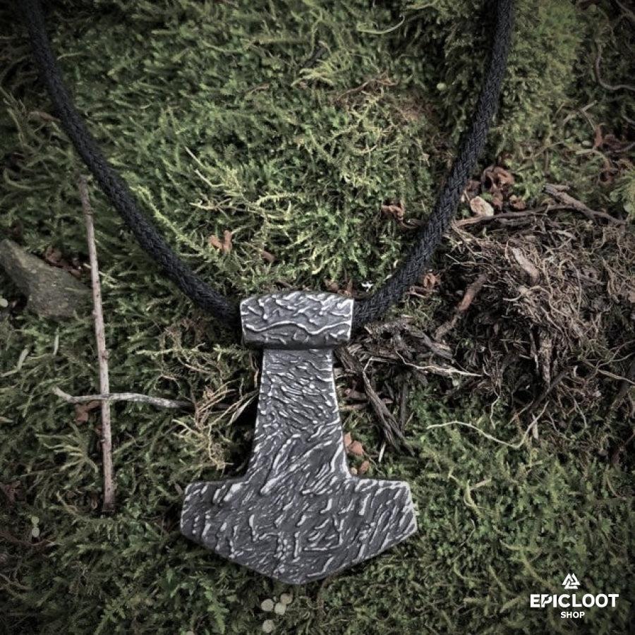 Forged Mjolnir Pendant Antique Design