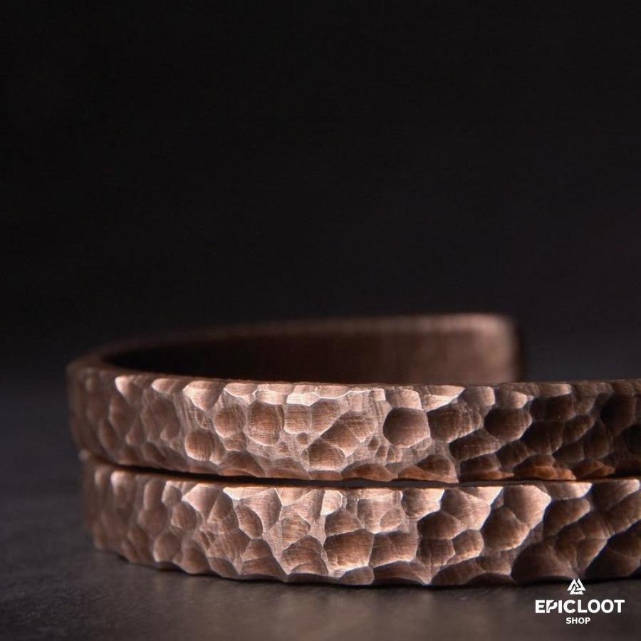 Forged Solid Copper Vintage Bracelet - Norse Women's Bracelet - Alternative Angle | Epic Loot Shop