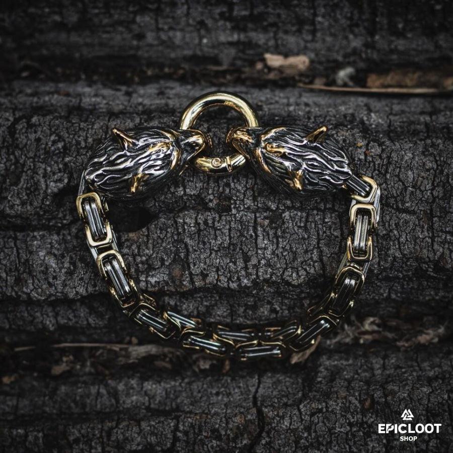 Geri and Freki Wolves Bracelet