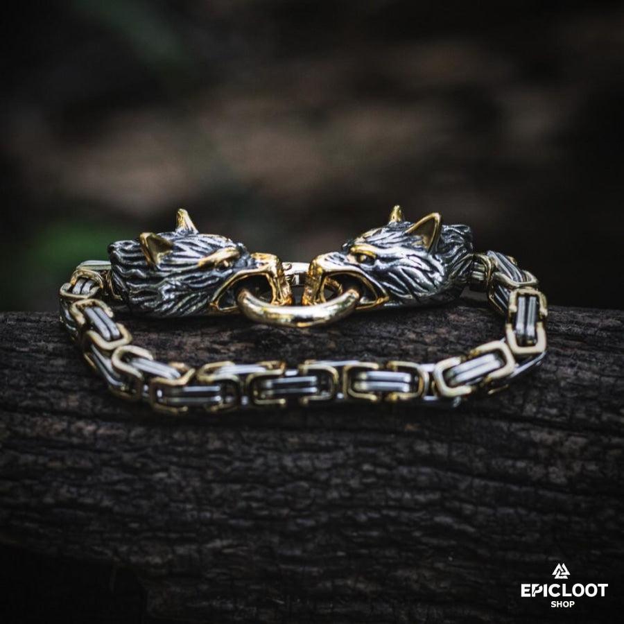Geri and Freki Wolves Bracelet