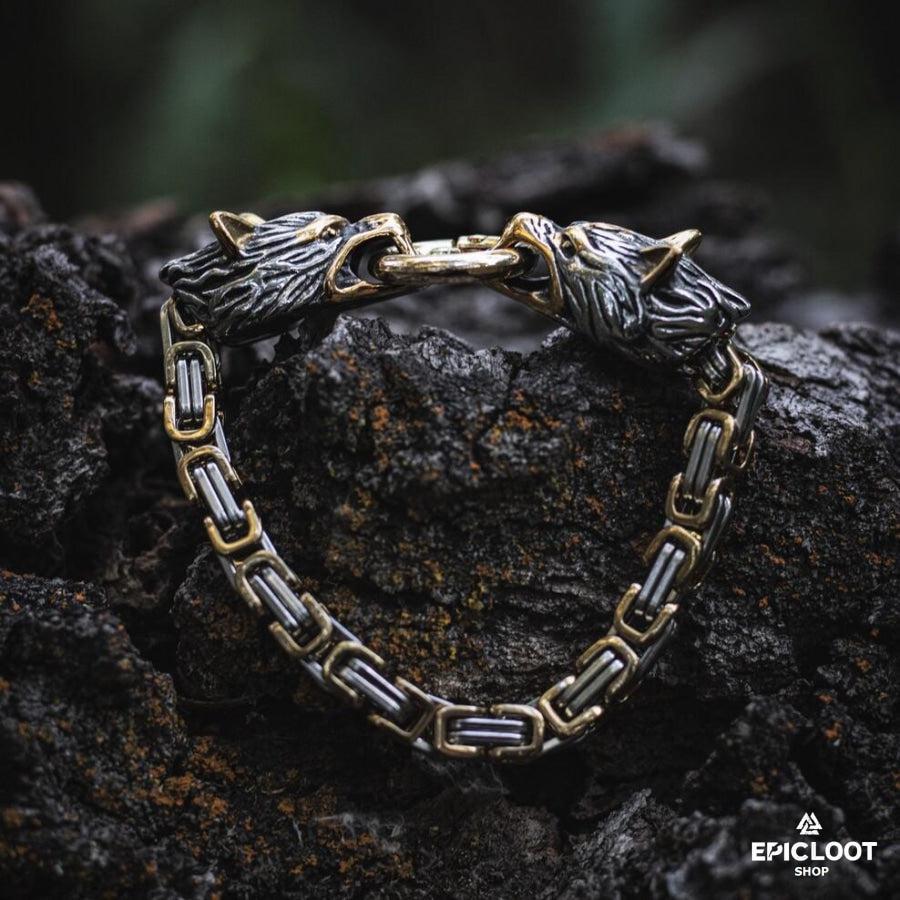 Geri and Freki Wolves Bracelet