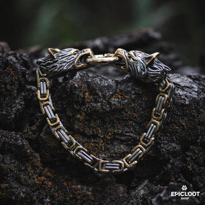 Geri and Freki Wolves Bracelet