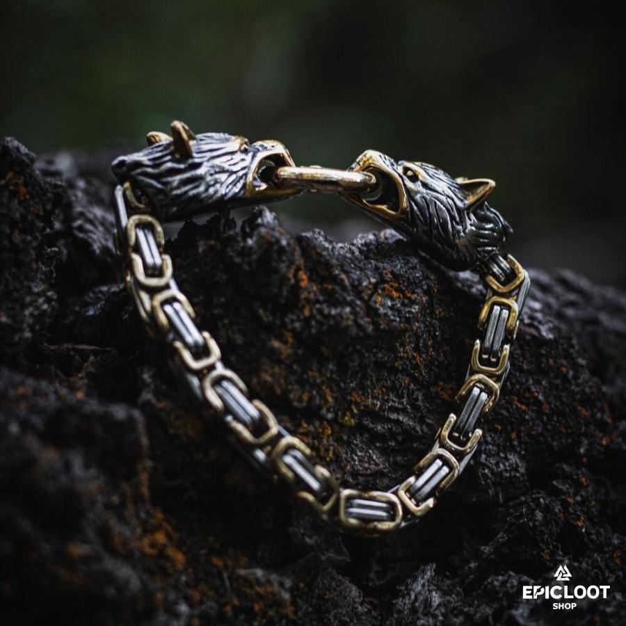 Geri and Freki Wolves Bracelet