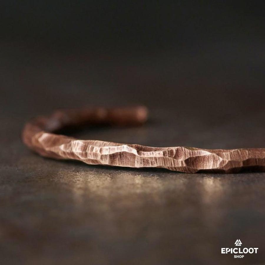 Hand-Forged Vintage Design Copper Bracelet - Norse Women's Bracelet | Epic Loot Shop