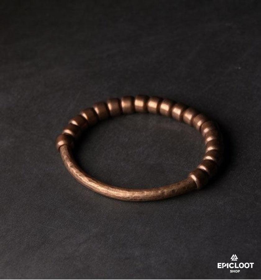 Handmade Pure Copper Vintage Bracelet - Norse Women's Bracelet - Detailed View | Epic Loot Shop
