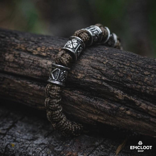 Handmade Runic Paracord Bracelet - Viking Bracelet - Product Details | Epic Loot Shop