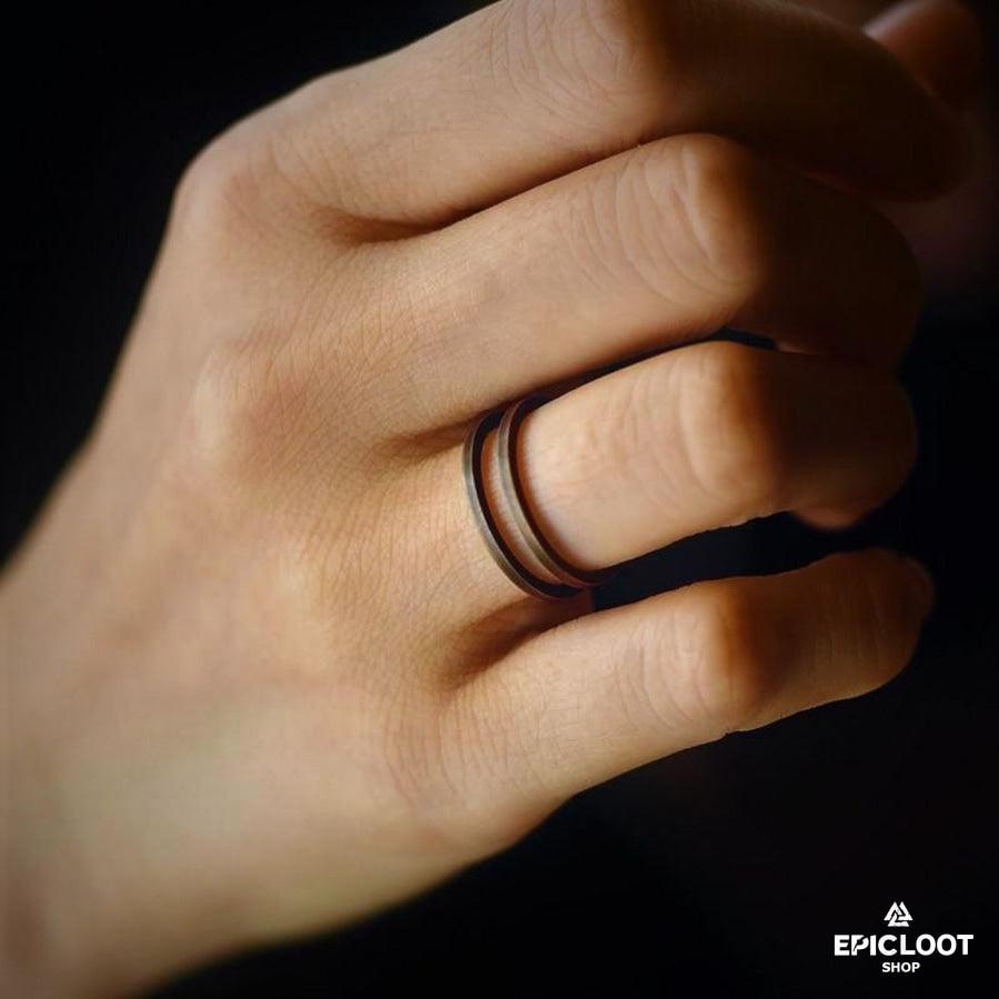 Handmade Solid Copper Vintage Style Ring - Norse Women's Ring - Detailed View | Epic Loot Shop