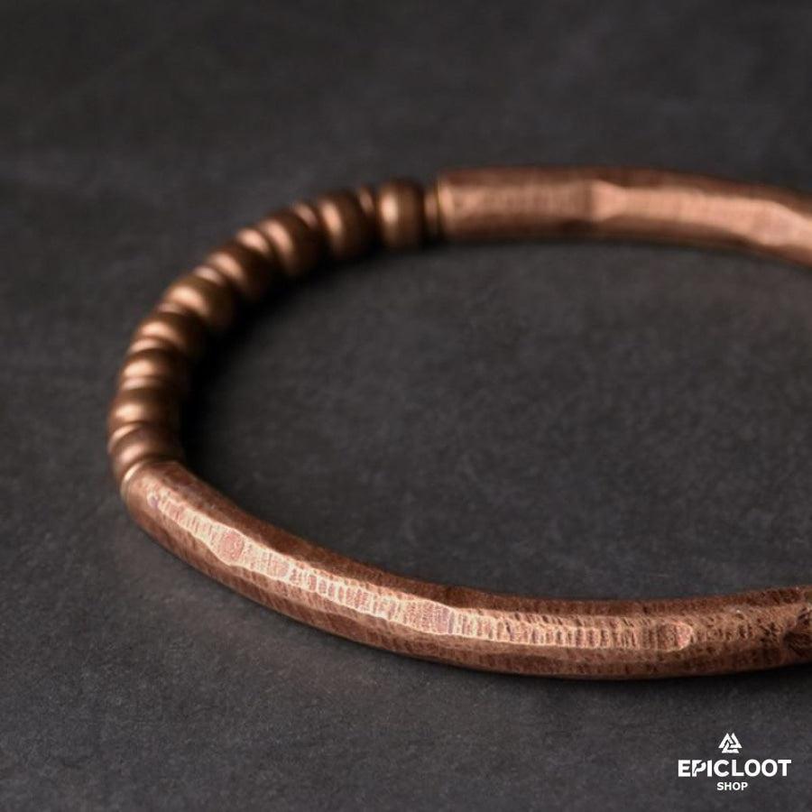 Handmade Vintage Cooper Bracelet - Norse Women's Bracelet - Alternative Angle | Epic Loot Shop