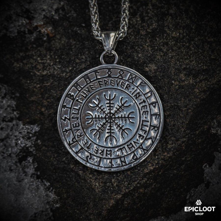 Hati wolf chase the moon pendant necklace