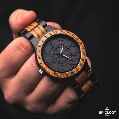 Helm Of Awe Aegishjalmr Wooden Watch