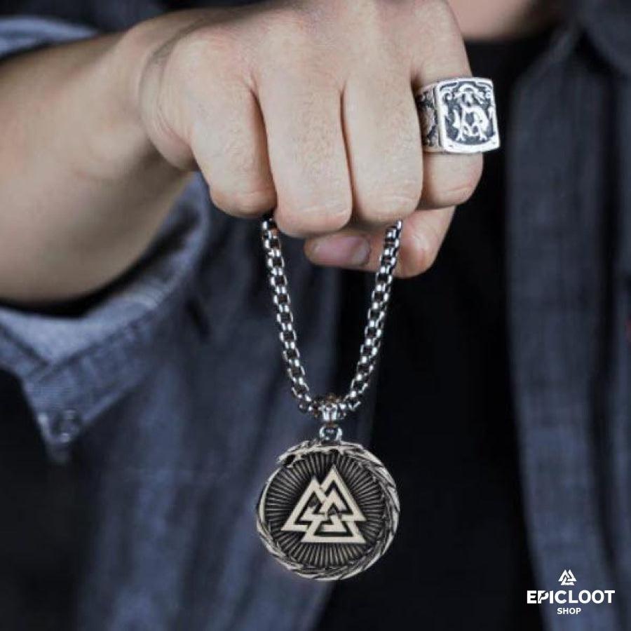 Jormungandr Dragon Valknut Neckalce