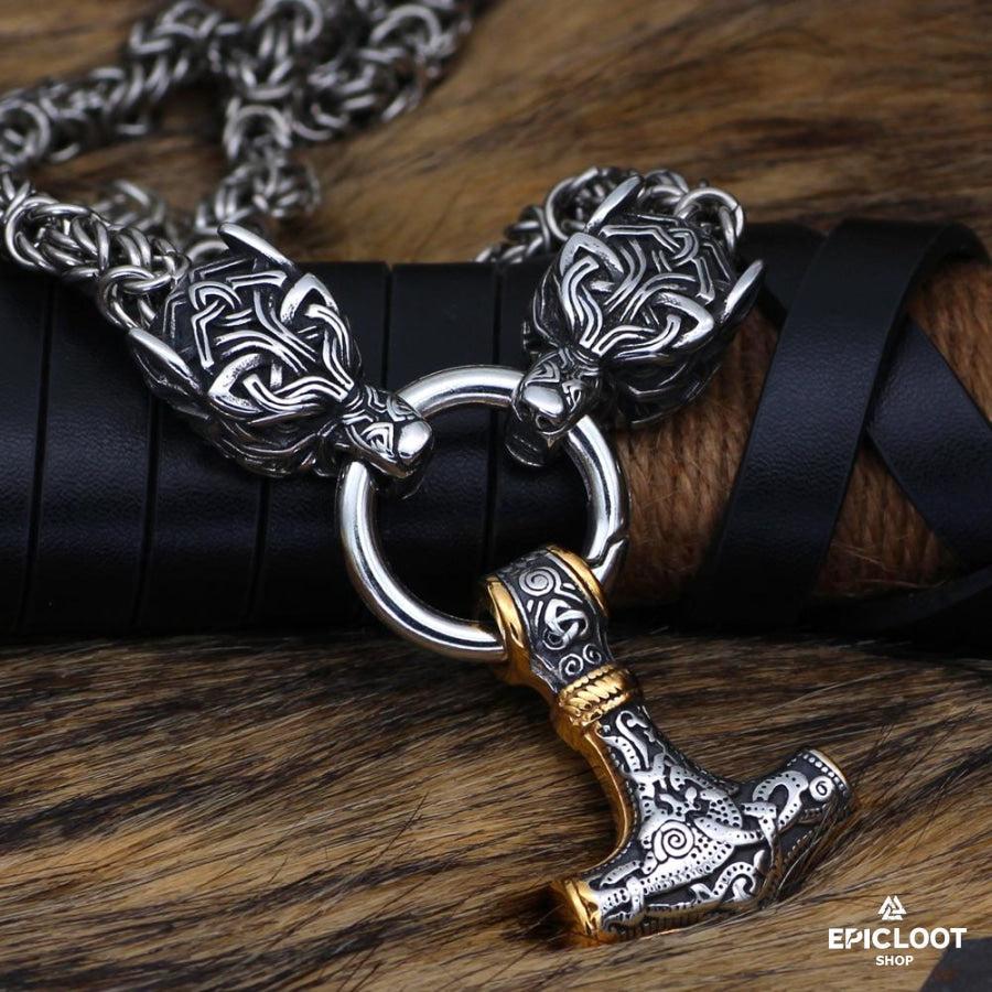 King chain with Decorated wolves