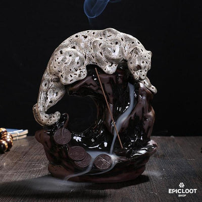 Leopard Backflow Incense Burner