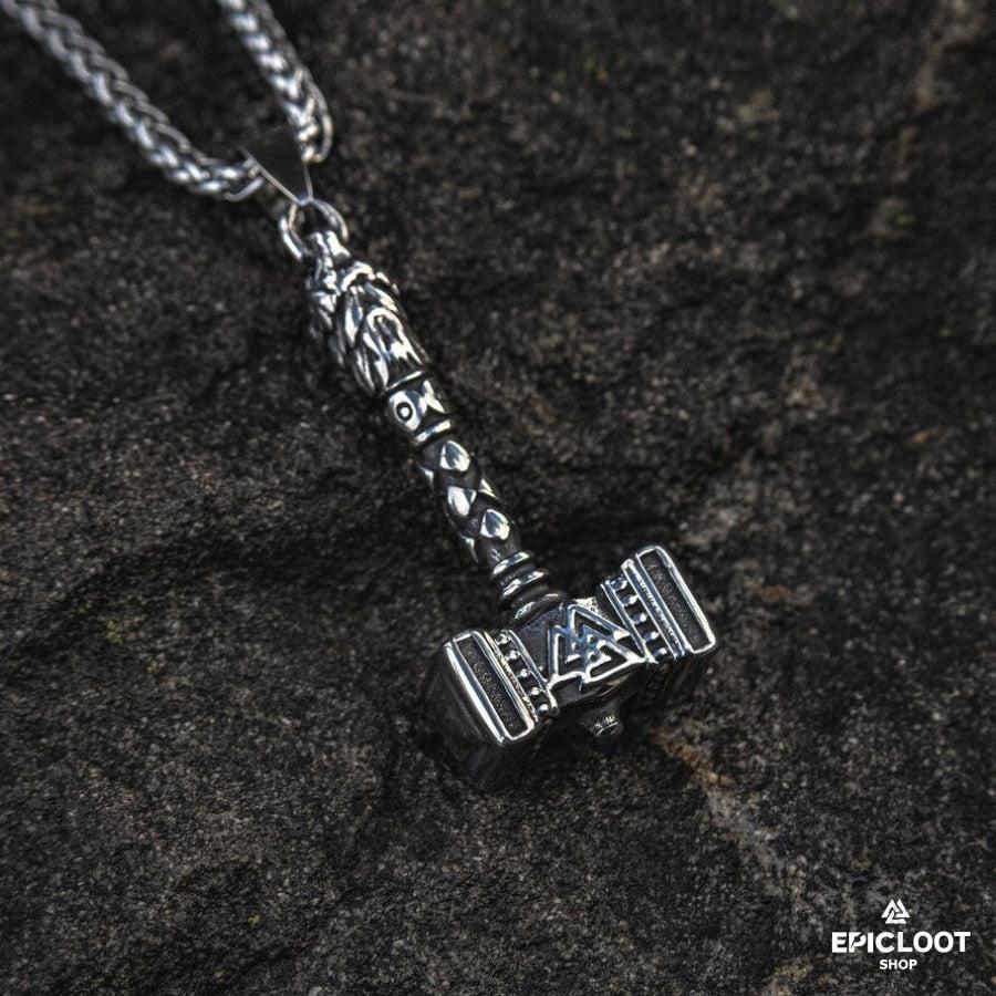 Mjolnir thors hammer necklace