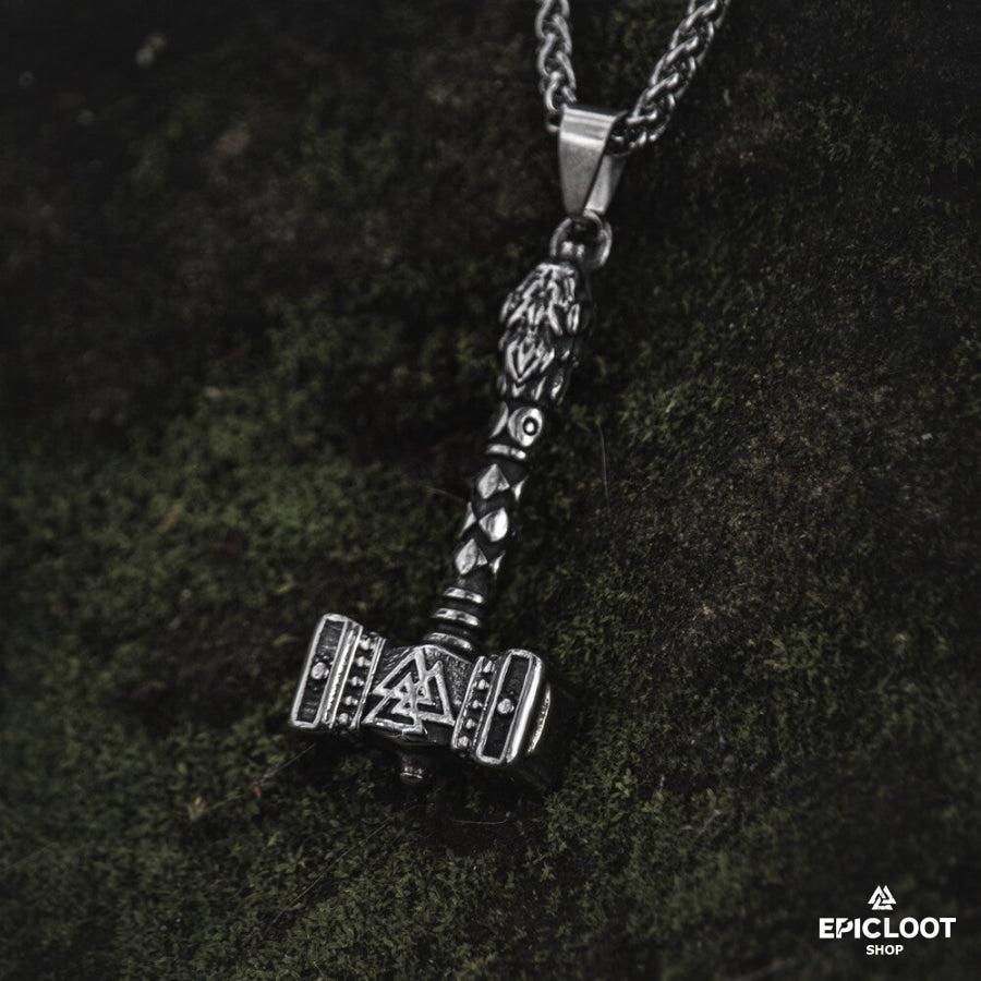 Mjolnir thors hammer necklace