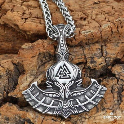 Mjolnir Valknut Neckalce