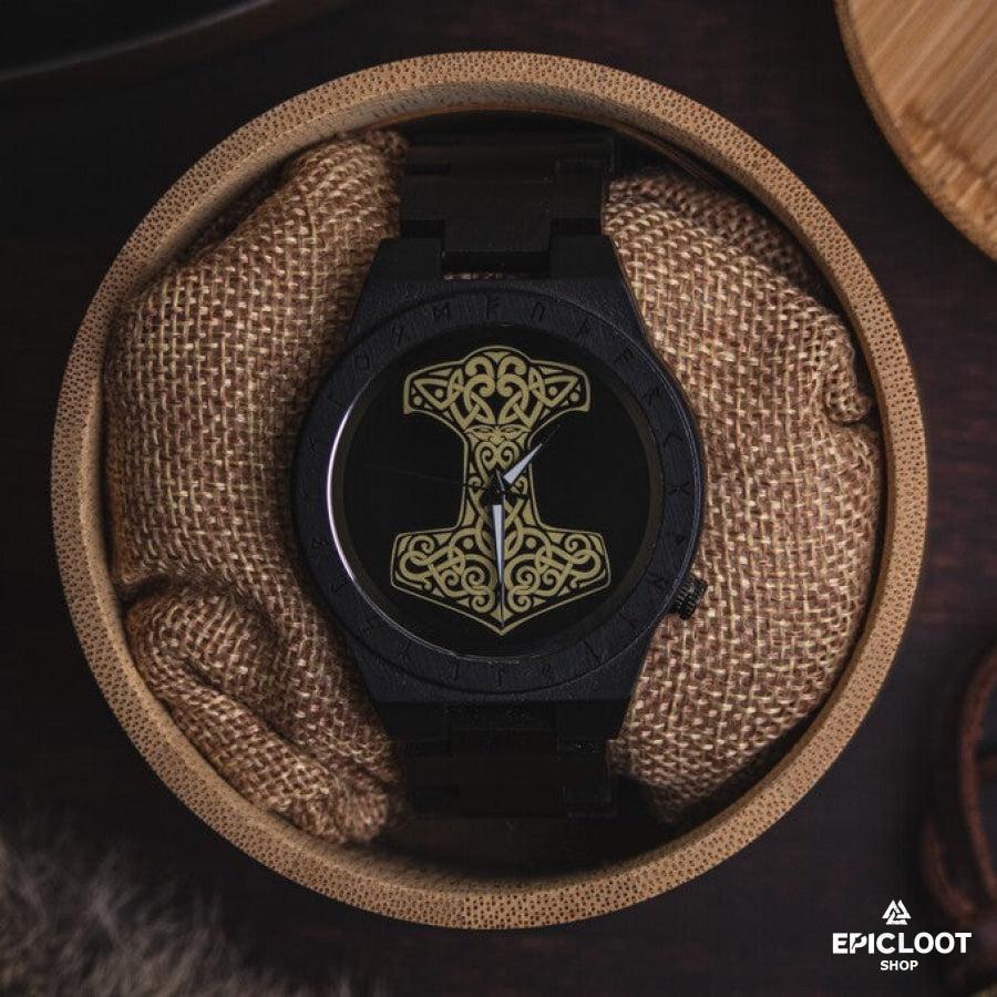 Mjolnir Wooden Watch