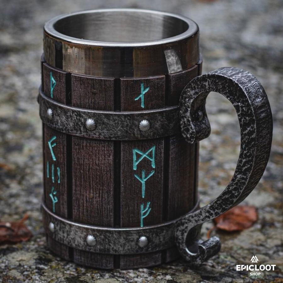 Nordic Rune Beer tankard