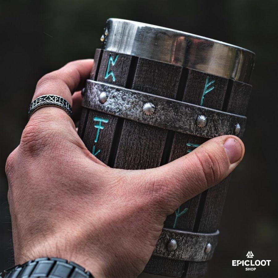 Nordic Rune Beer tankard