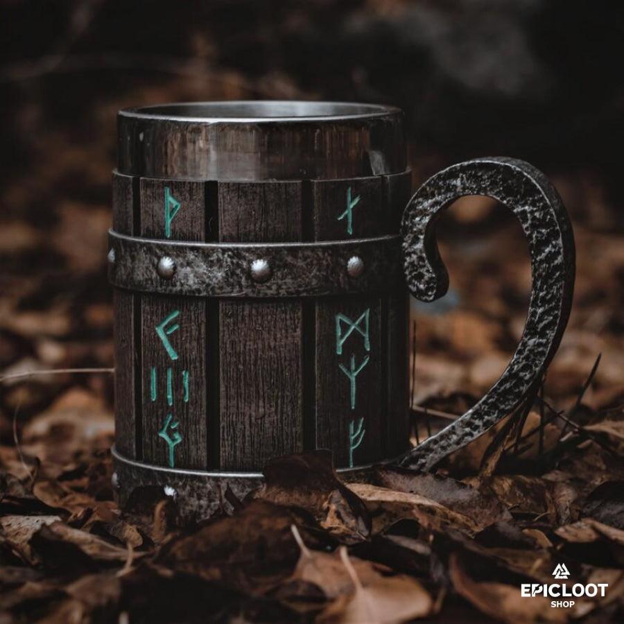 Nordic Rune Beer tankard