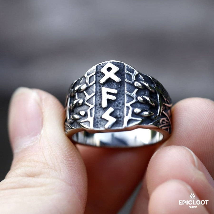 Nordic Runes Viking Ring