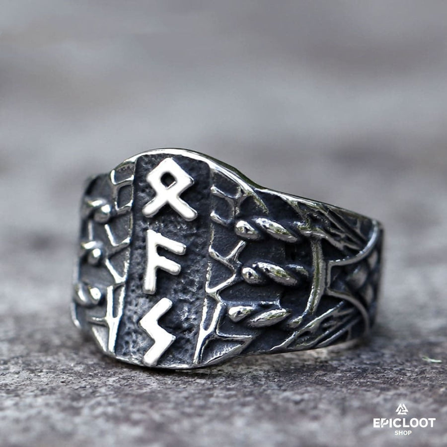 Nordic Runes Viking Ring