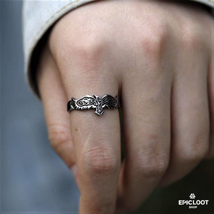 Norse Raven Viking Ring