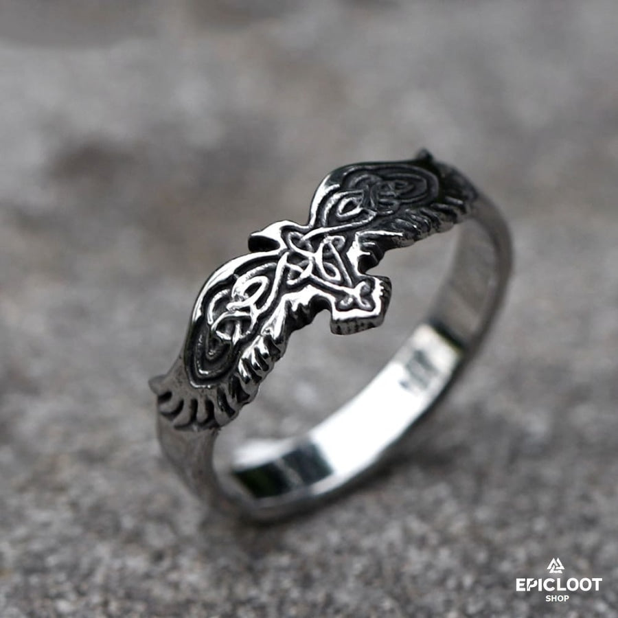 Norse Raven Viking Ring