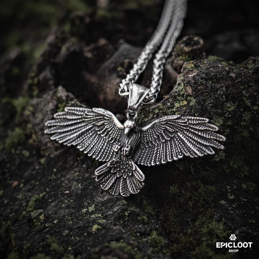 Odin's Raven Pendant Necklace