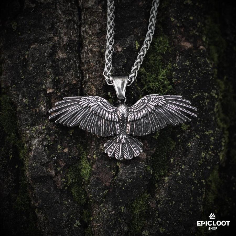 Odin's Raven Pendant Necklace