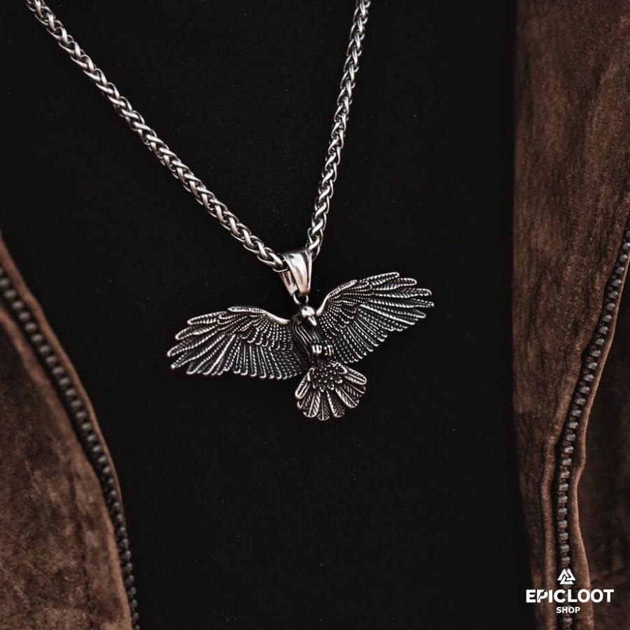 Odin's Raven Pendant Necklace